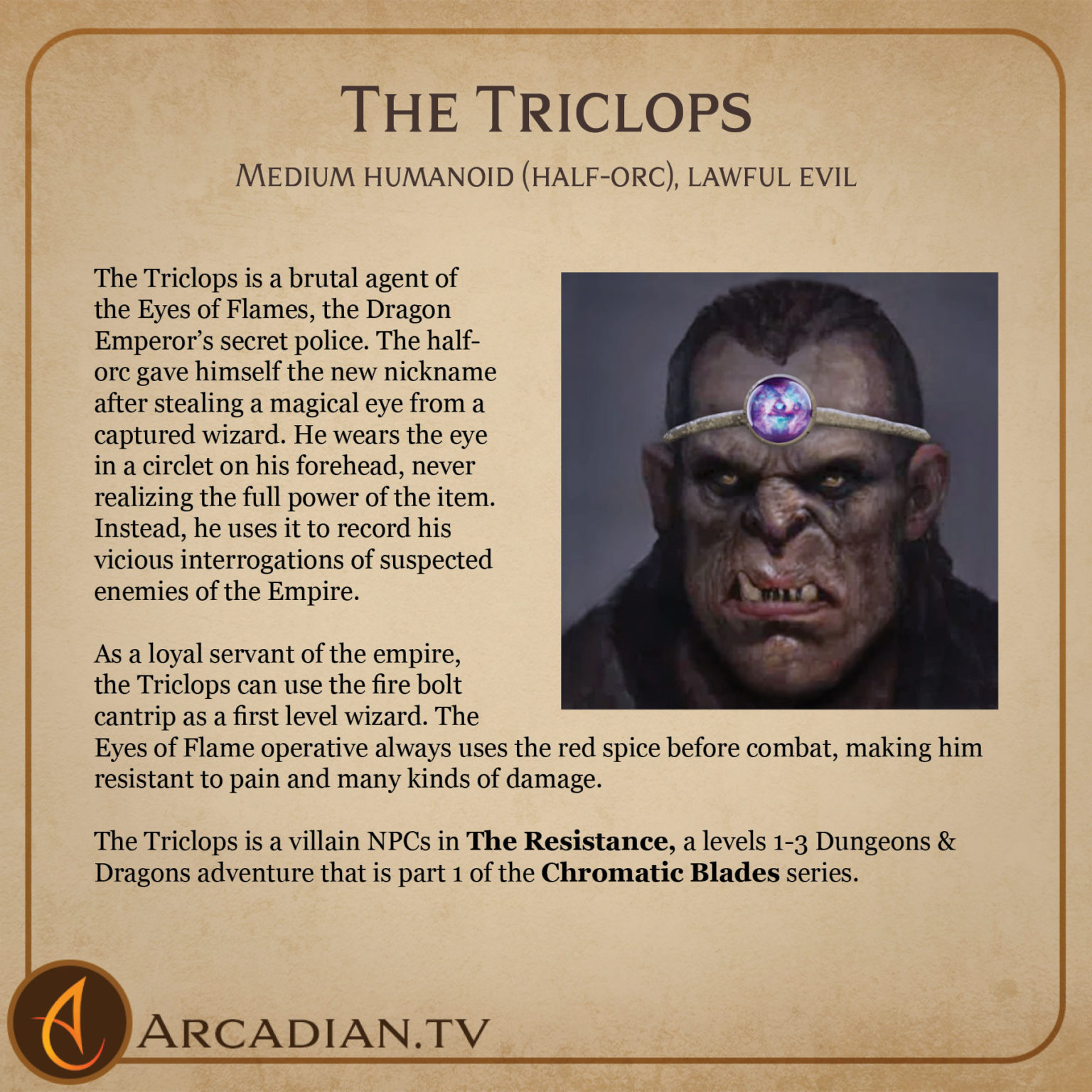 The Triclops Dnd New Npc And Magic Item Arcadian Media