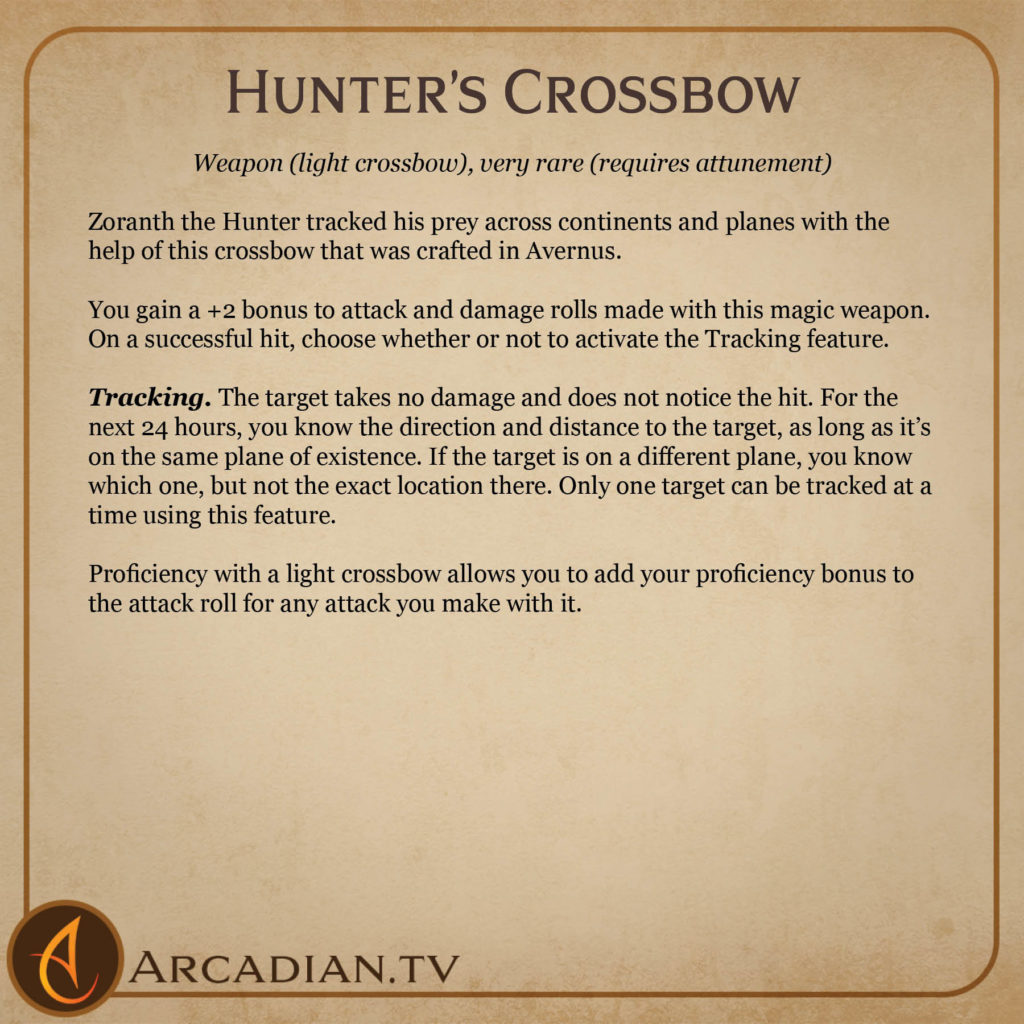 Hunter's Crossbow card 2