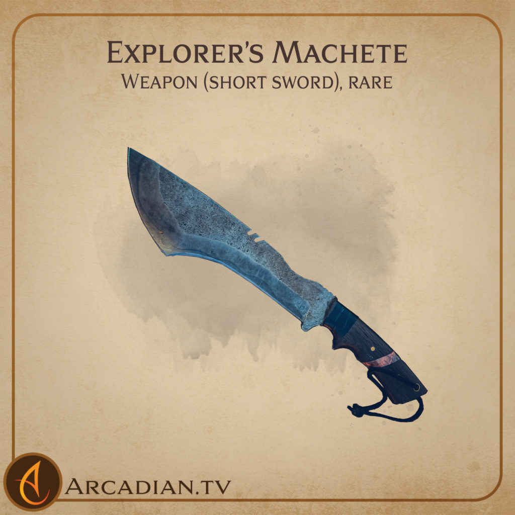 Explorer's Machete card 1