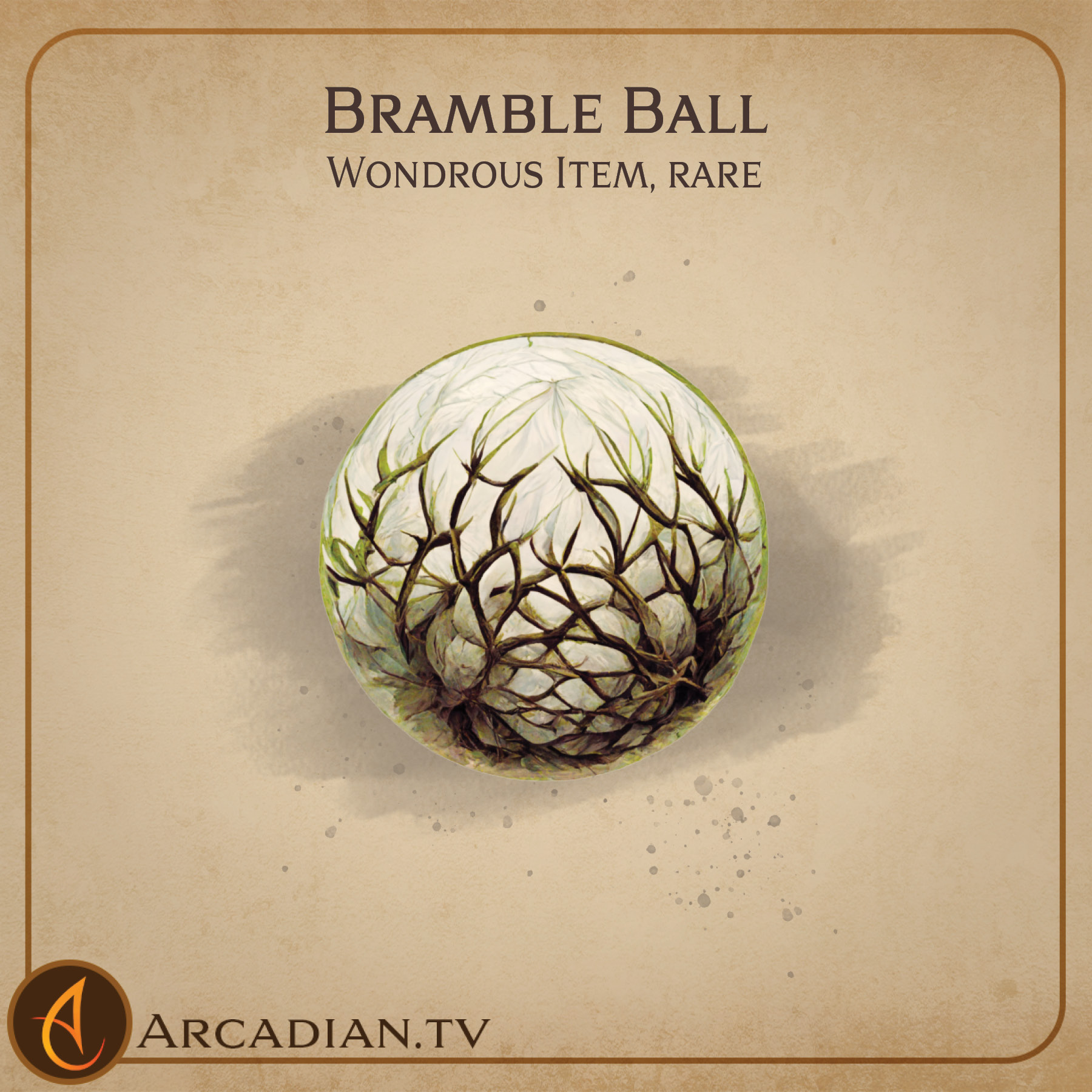 Bramble Ball – new DnD magic item - Arcadian Media image.