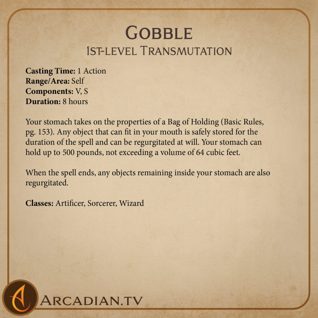 Gobble spell card 2