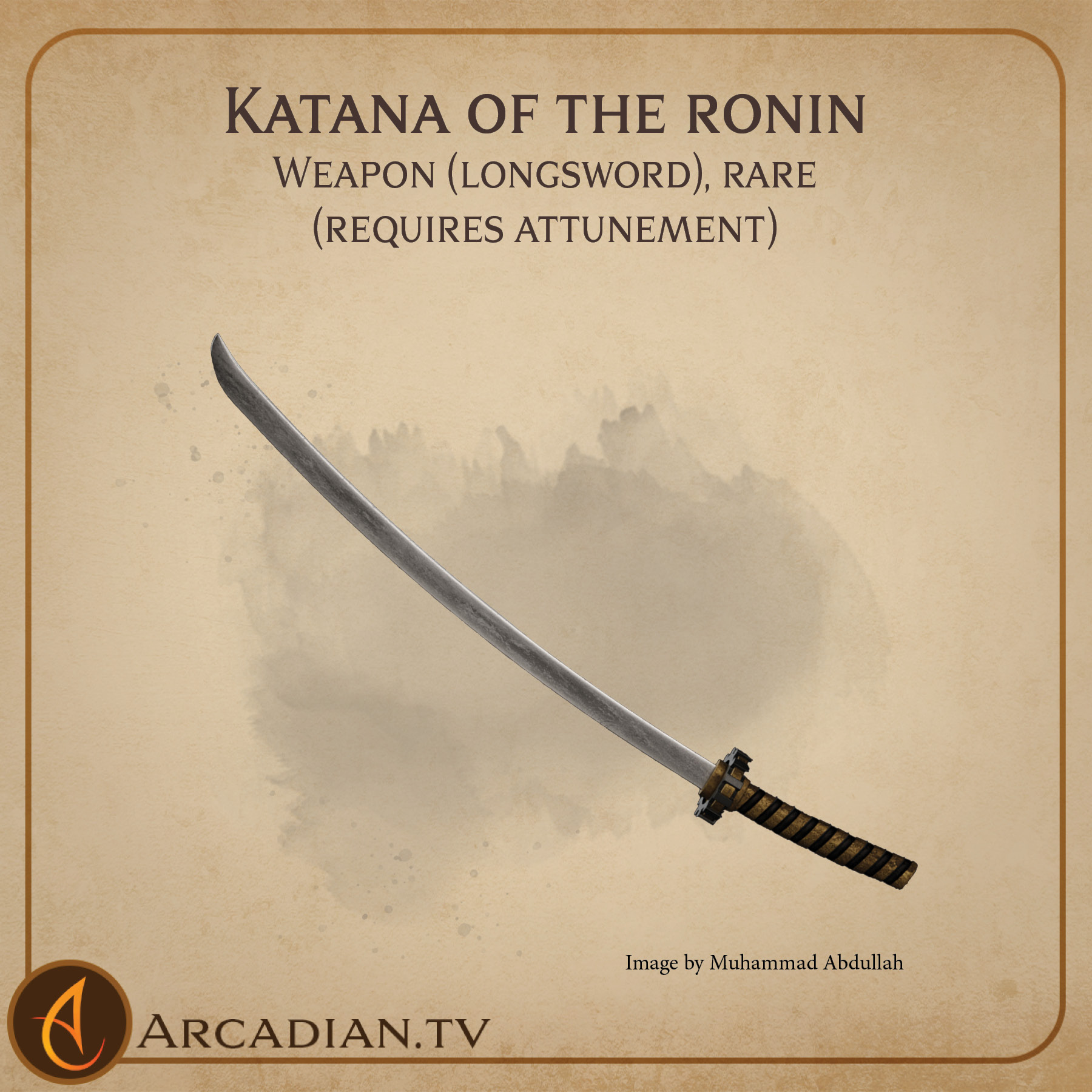 Katana of the Ronin – new DnD magic sword - Arcadian Media