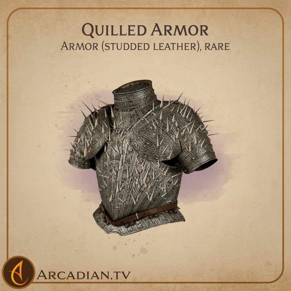 Quilled Armor – magic item for DnD - Arcadian Media