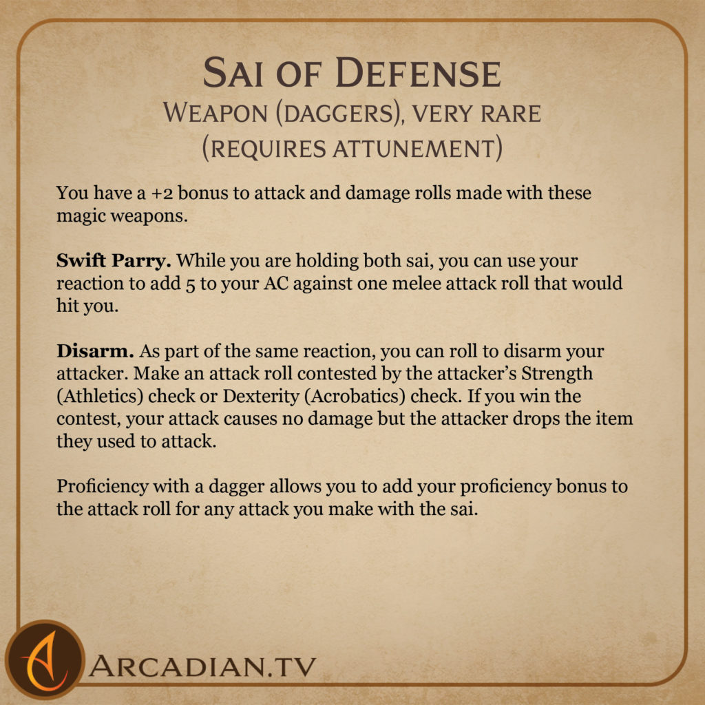 Sai of Defense card 2
