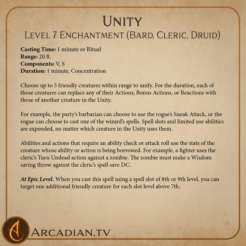 Unity spell card 2