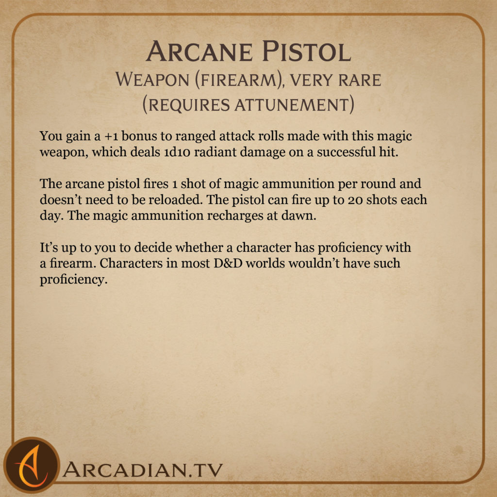 Arcane Pistol card 2