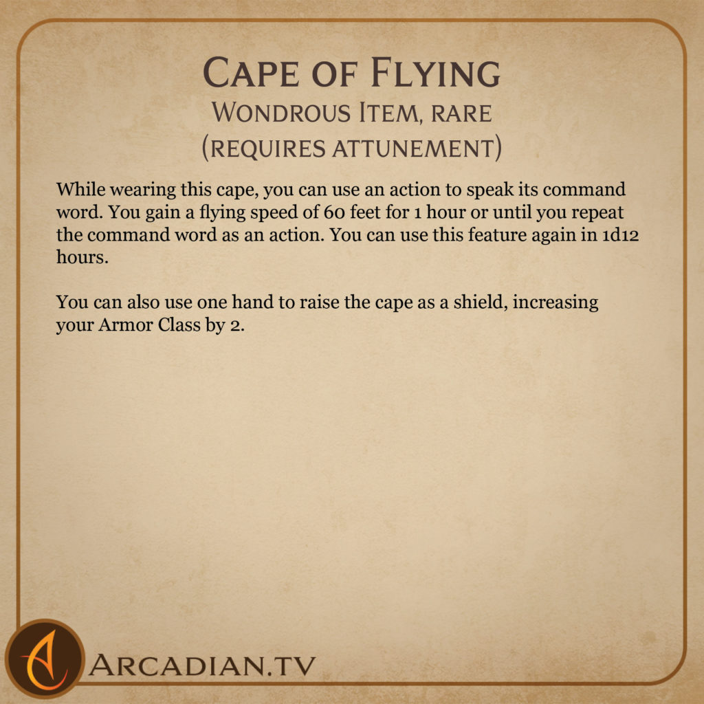 Cape of Flying card 2