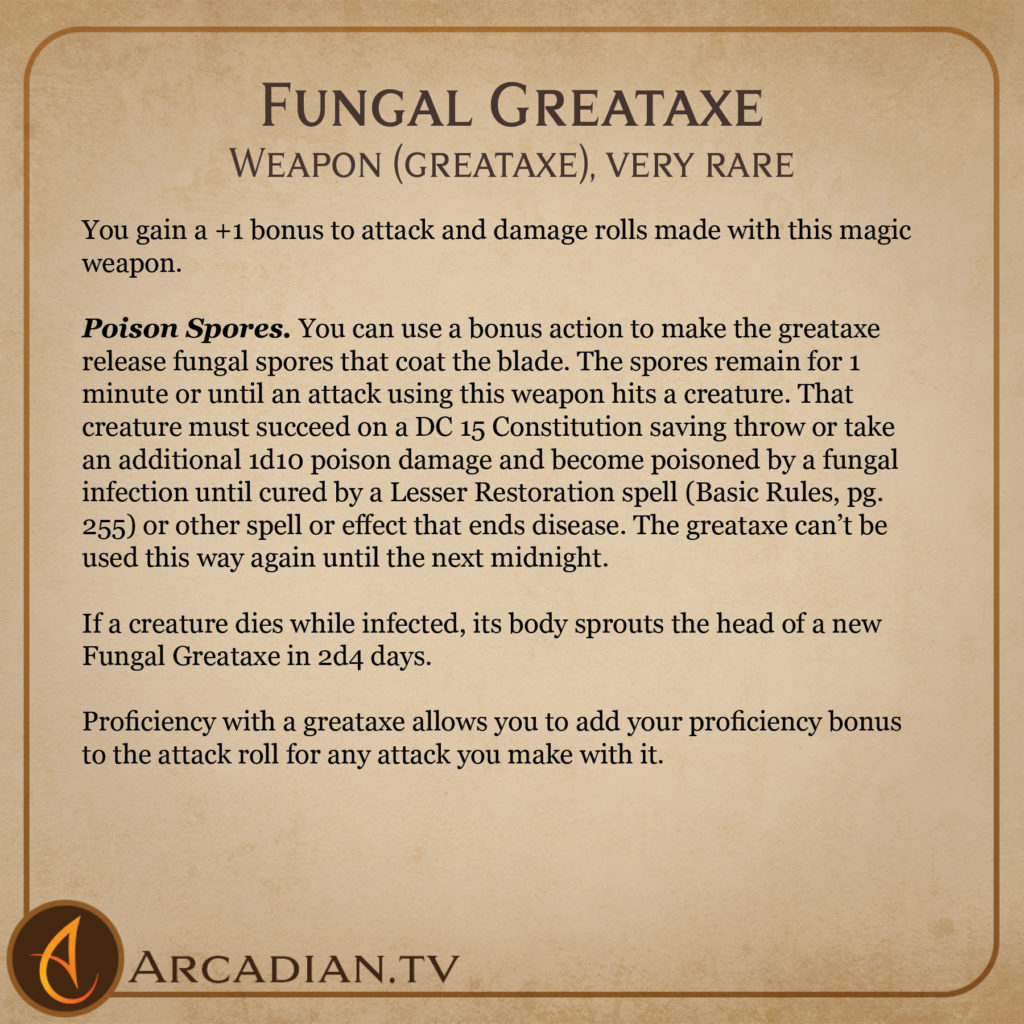 Fungal Greataxe card 2
