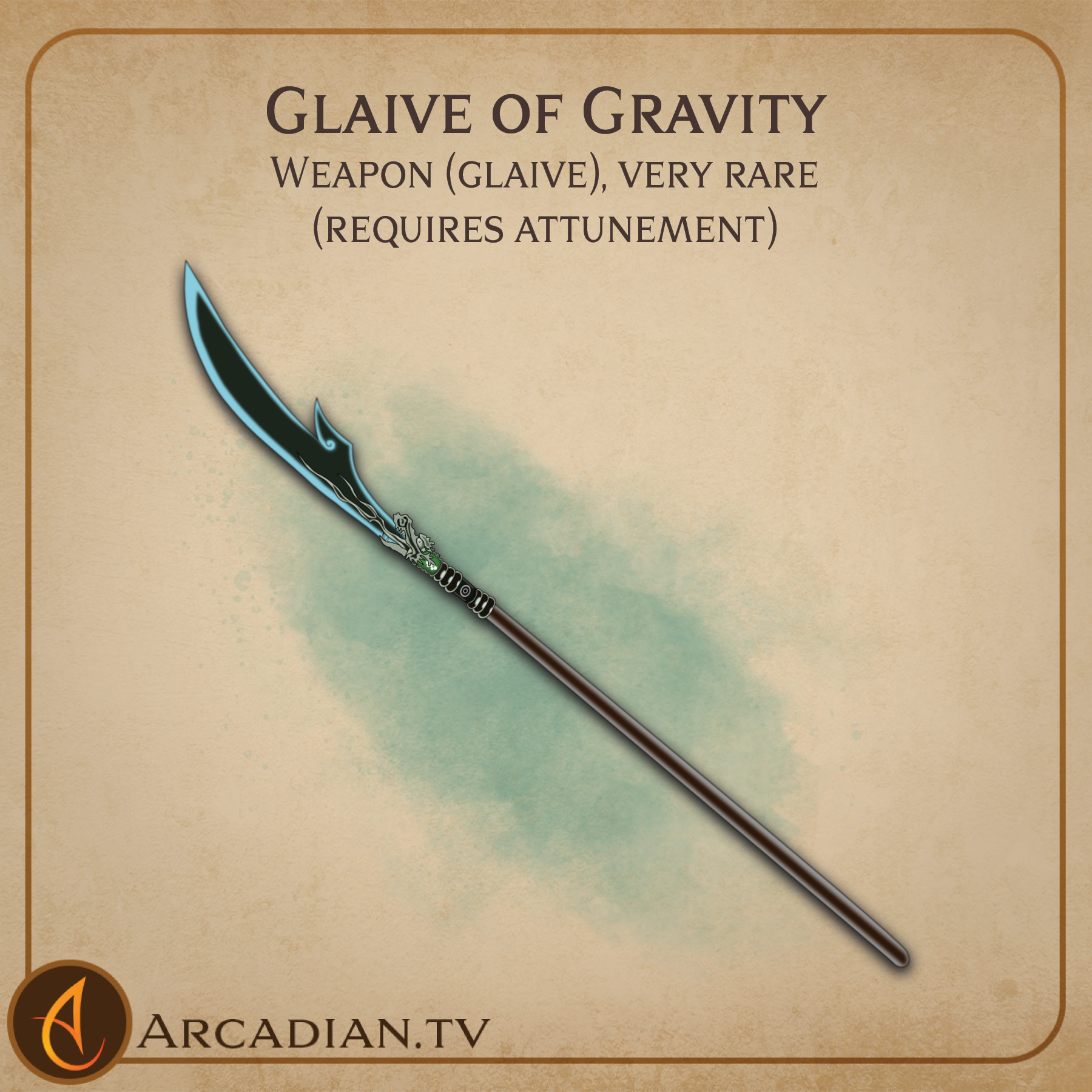 Glaive of Gravity – new DnD magic weapon - Arcadian Media