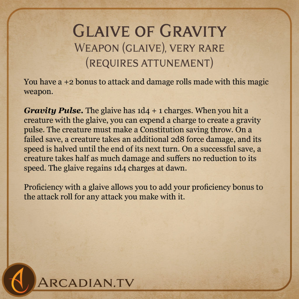 Glaive of Gravity card 2