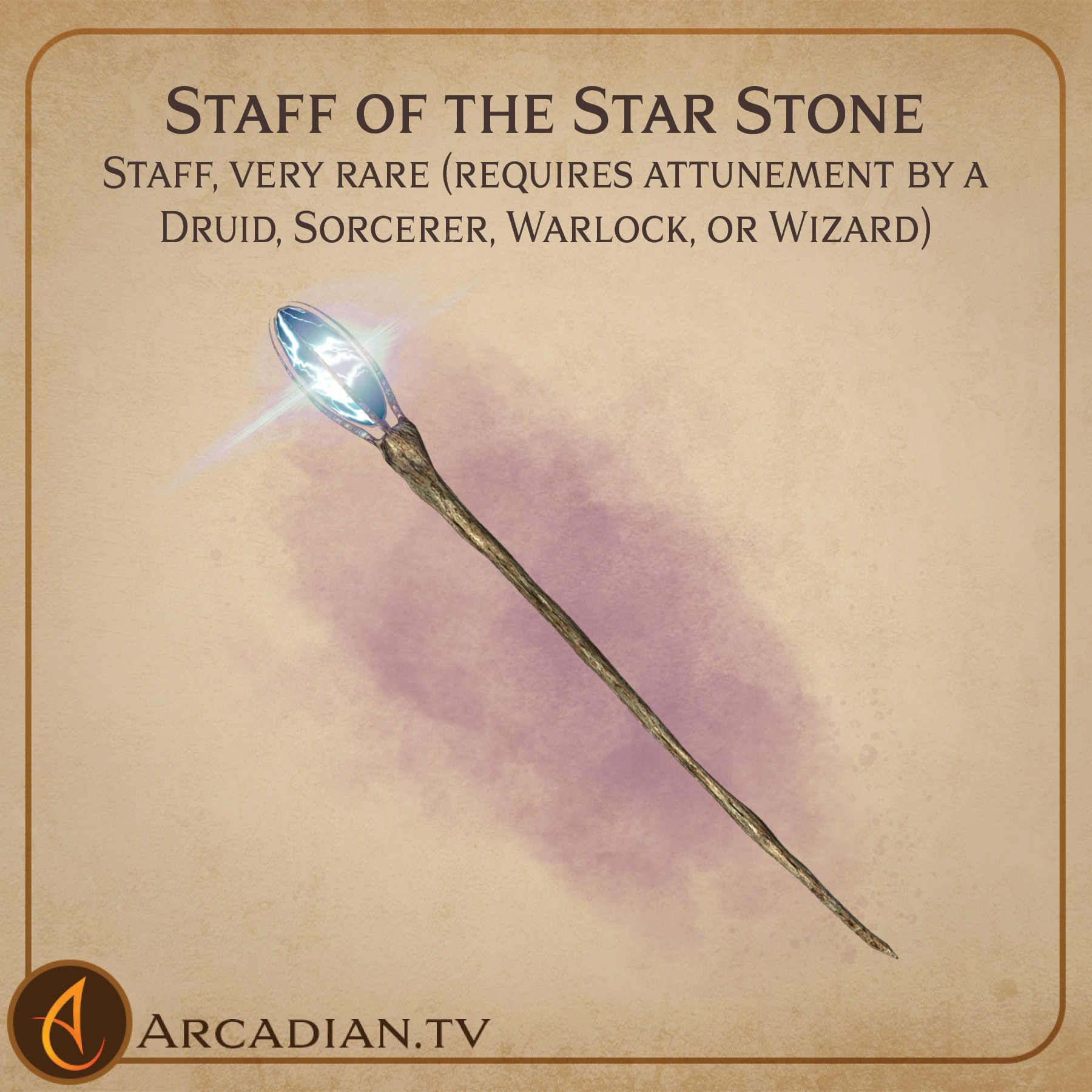 Staff of the Star Stone – DnD magic item - Arcadian Media