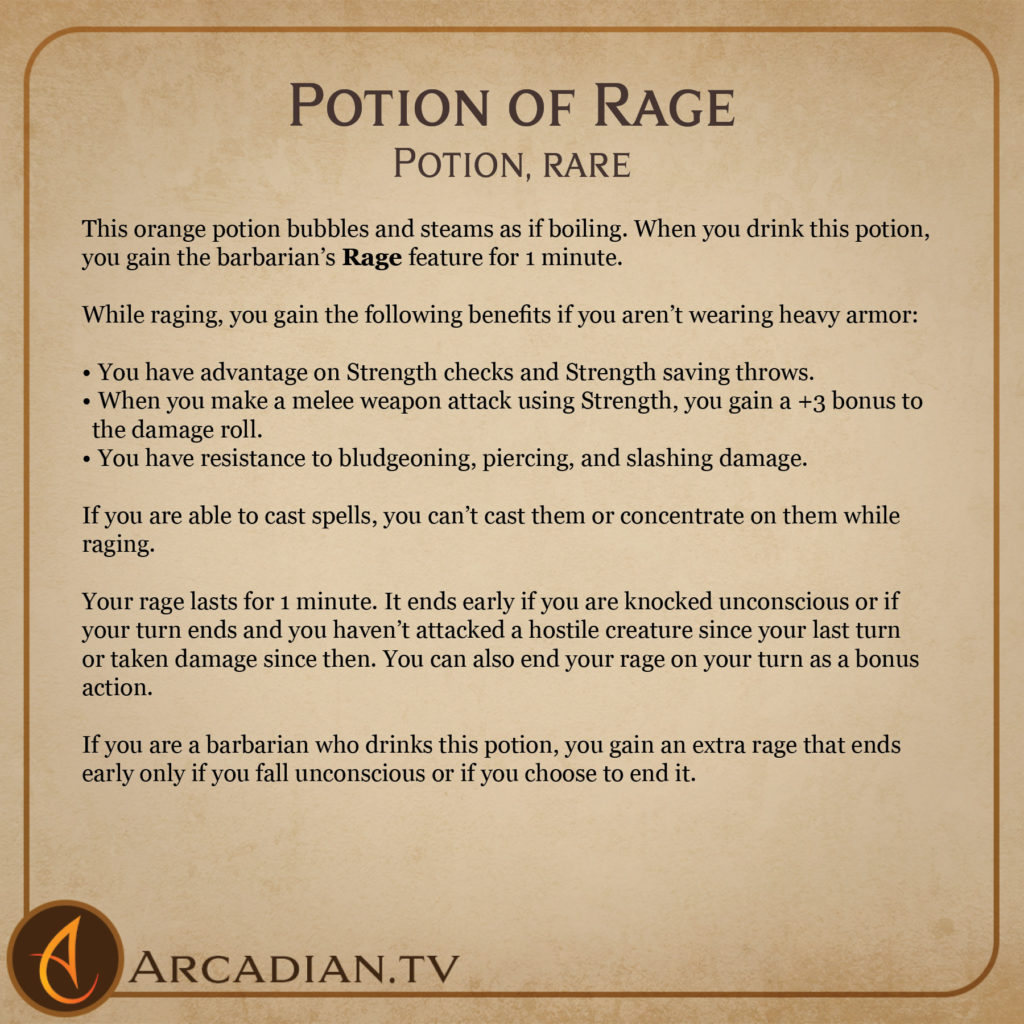 Potion of Rage card 2