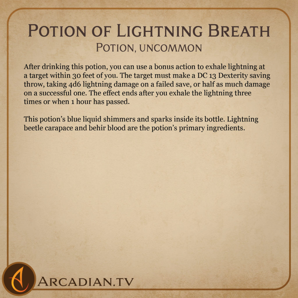 Potion of Lightning Breath card 2