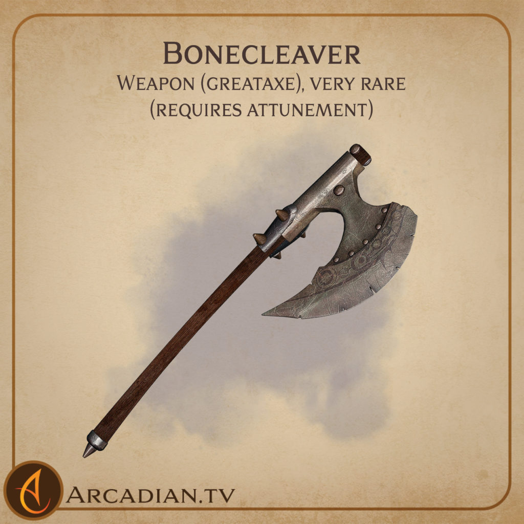 Bonecleaver magic greataxe card 1