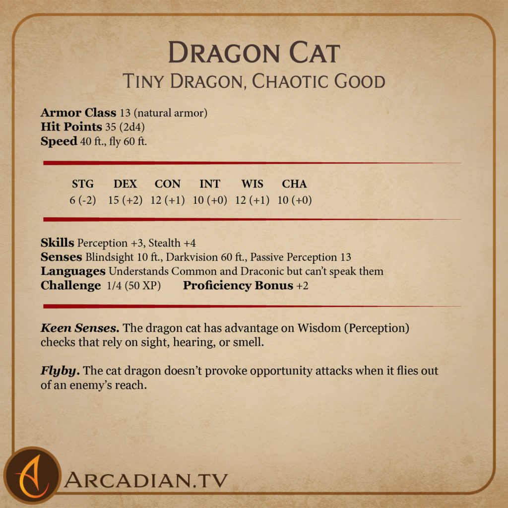 Dragon Cat card 2