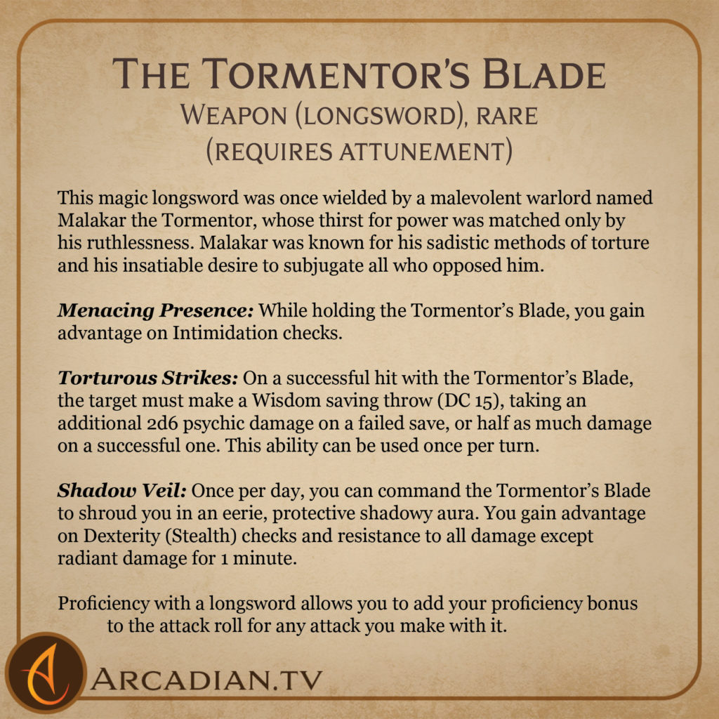 The Tormentor’s Blade card 2