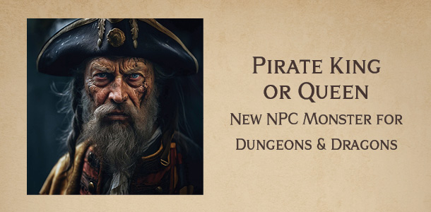 Pirate King or Queen – new DnD NPC monster
