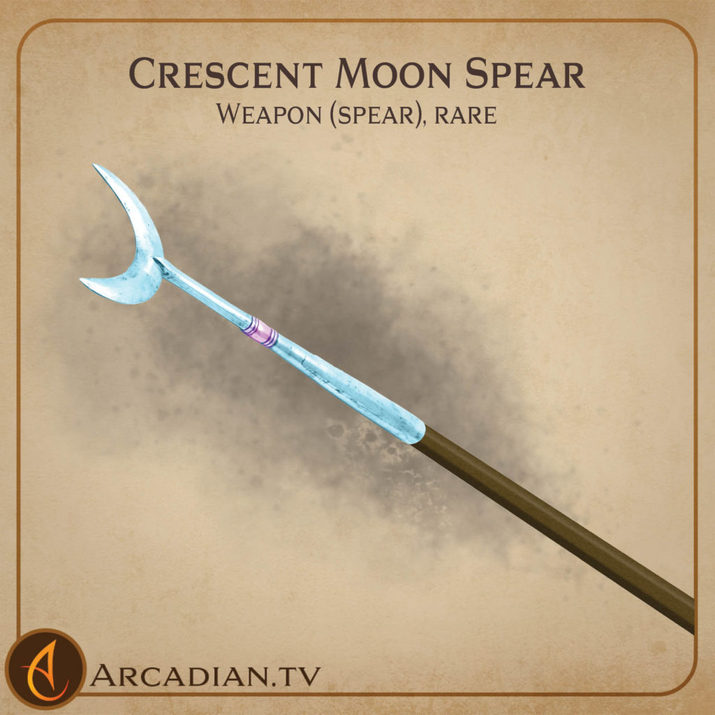 Crescent Moon Spear magic item card 1