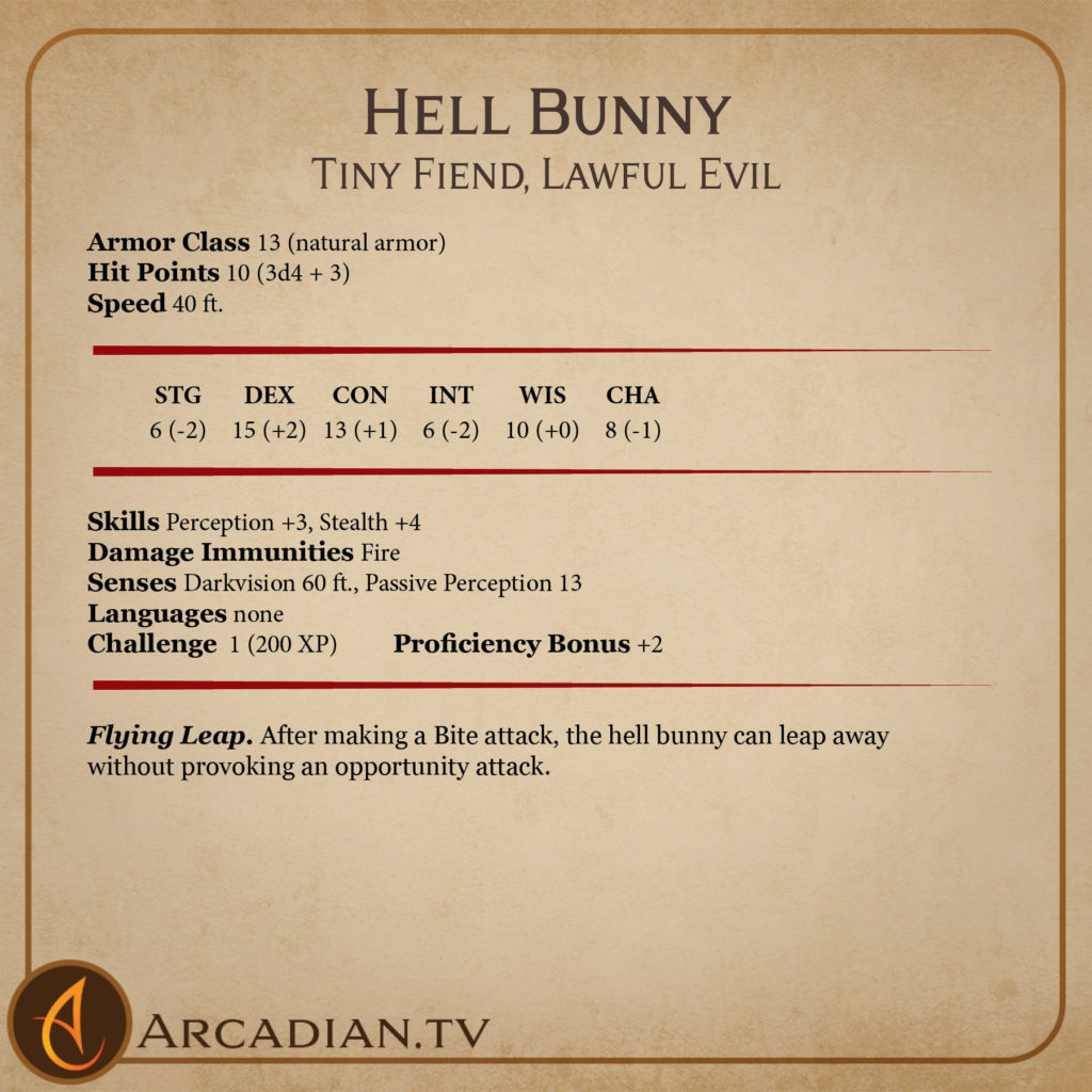 Hell Bunny monster card 2