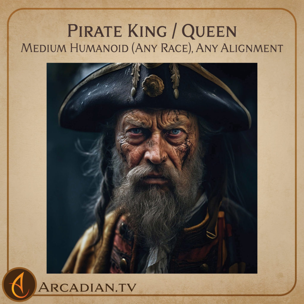 Pirate King or Queen NPC monster card 1