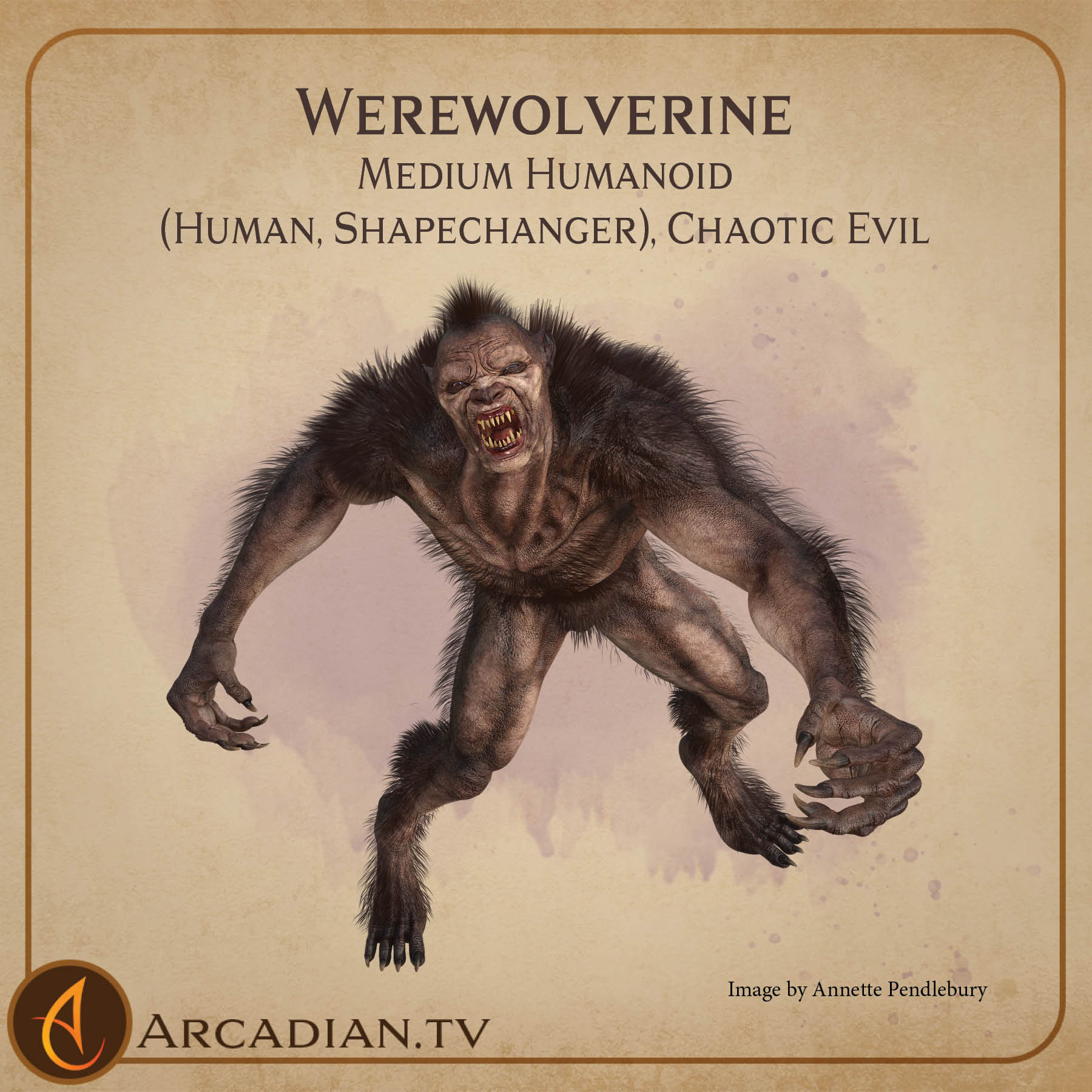 Werewolverine – lycanthrope monster for DnD - Arcadian Media