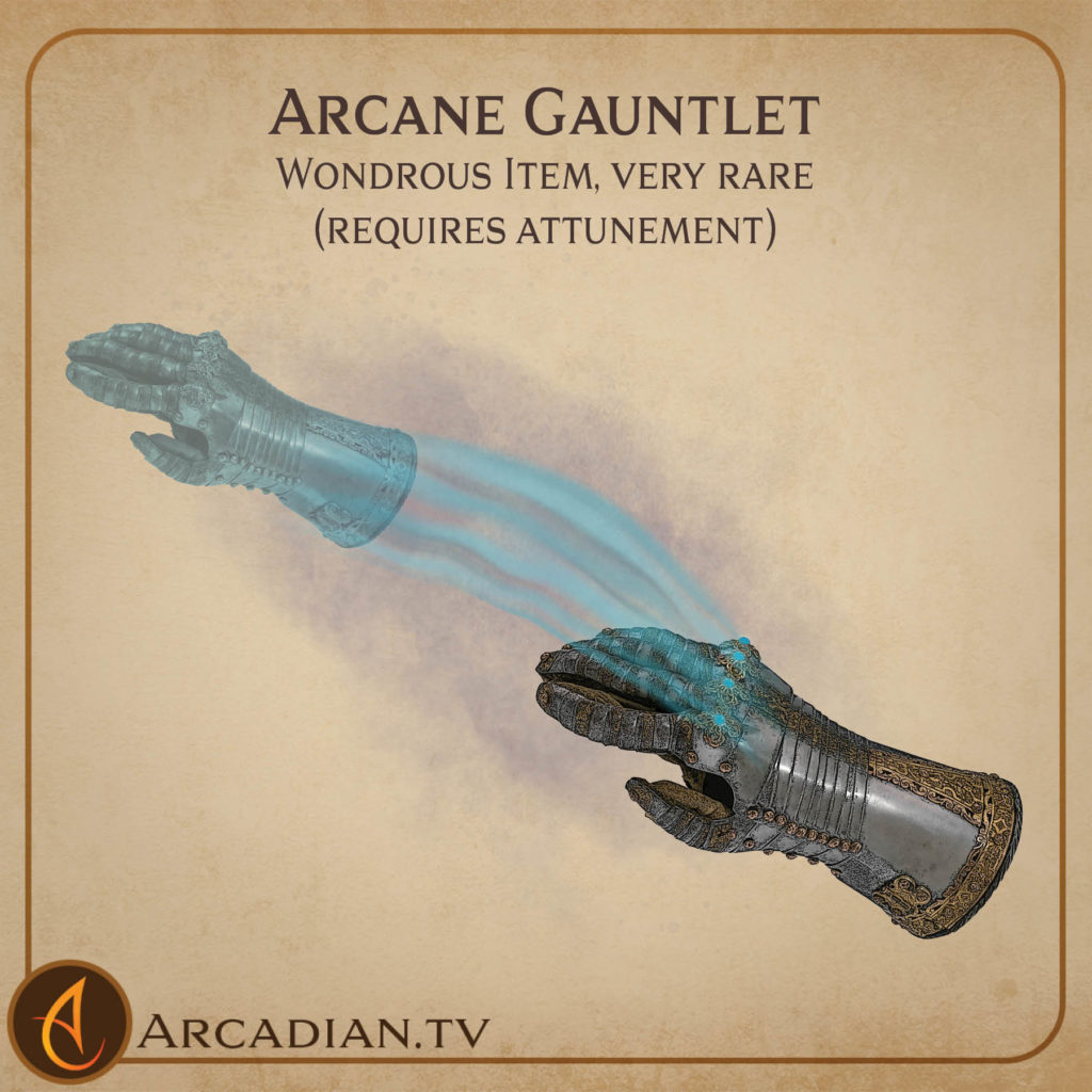 Arcane Gauntlet magic item card 1