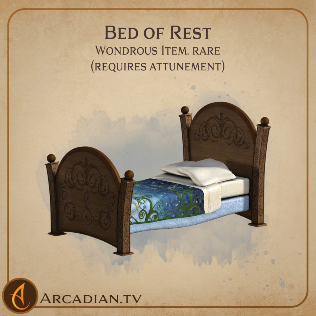 Bed of Rest magic item card 1