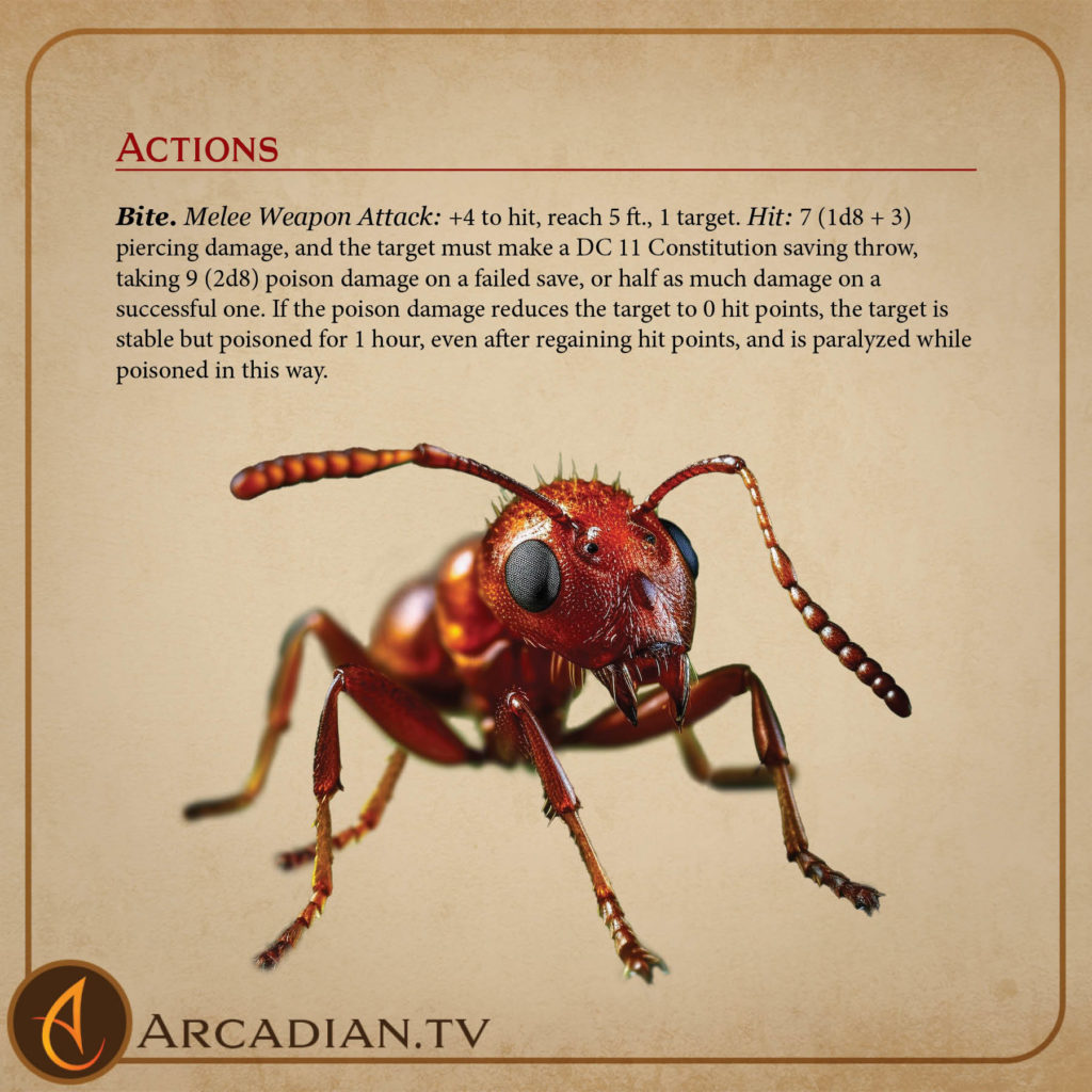 Giant Ant monster card 3