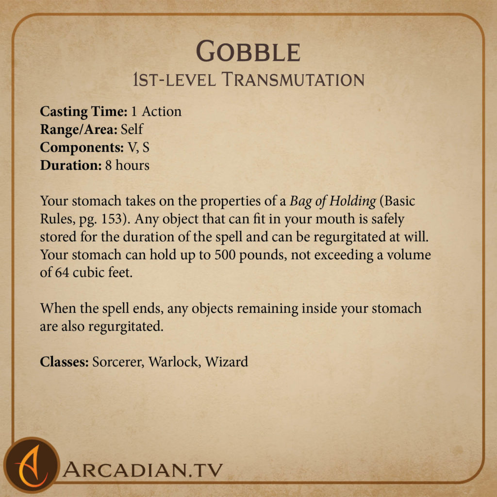 Gobble spell card 2