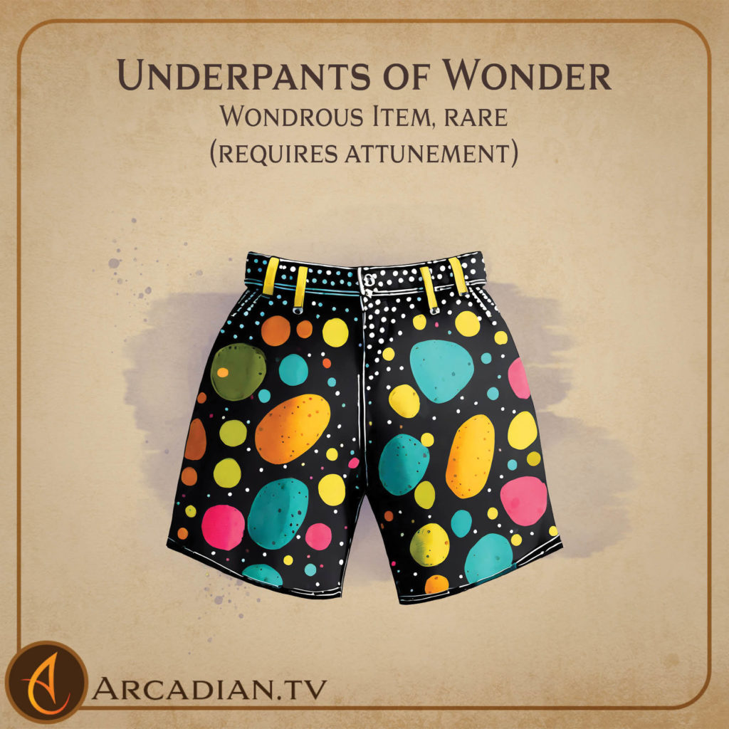 Underpants of Wonder magic item card 1