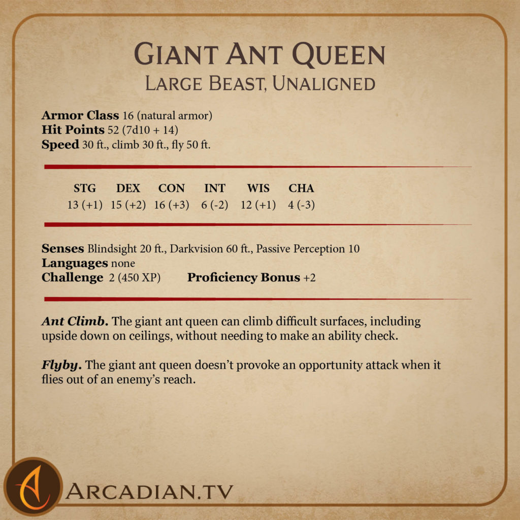 Giant Ant Queen monster card 2