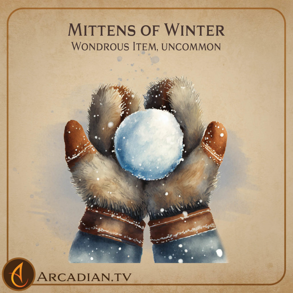 Mittens of Winter magic item card 1