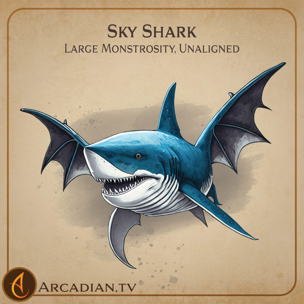 Sky Shark monster card 1