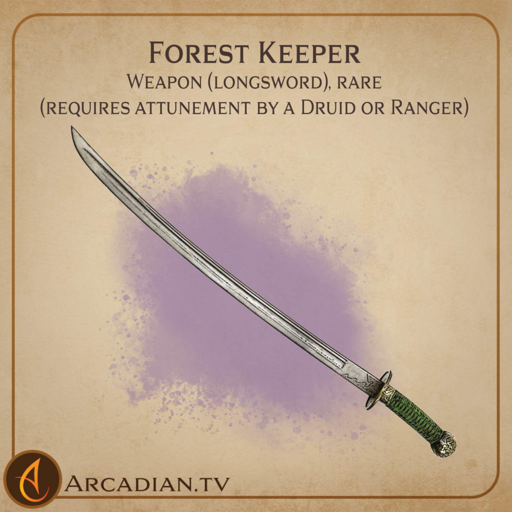 Forest Keeper magic item card 1