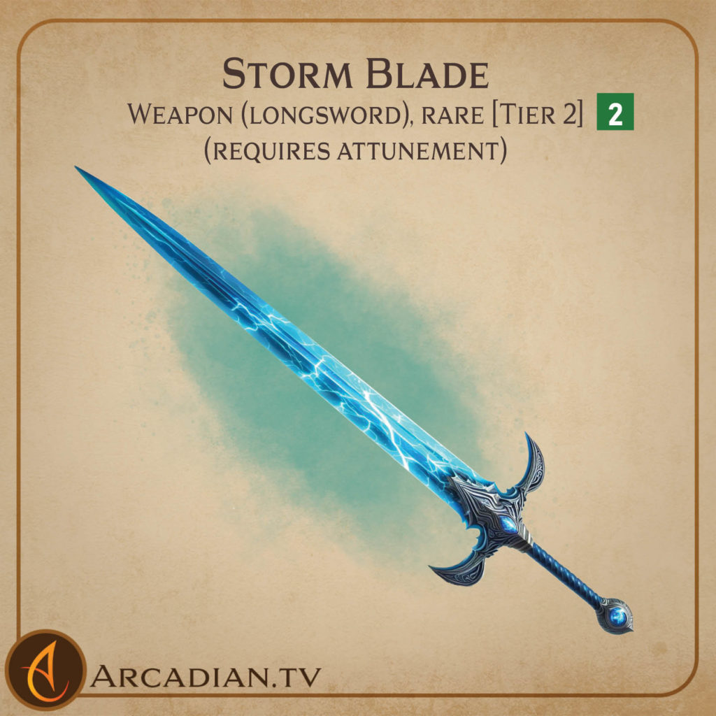 Storm Blade magic item card 1