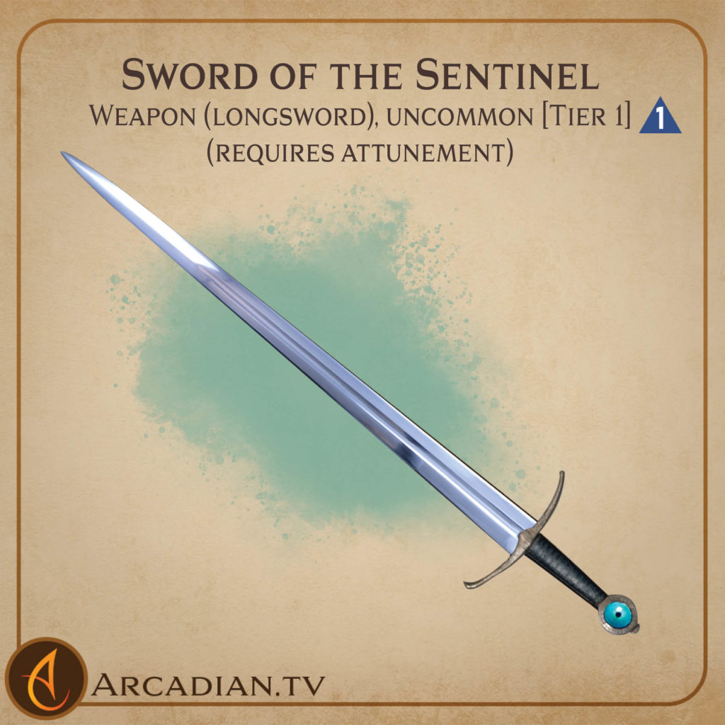 Sword of the Sentinel magic item card 1