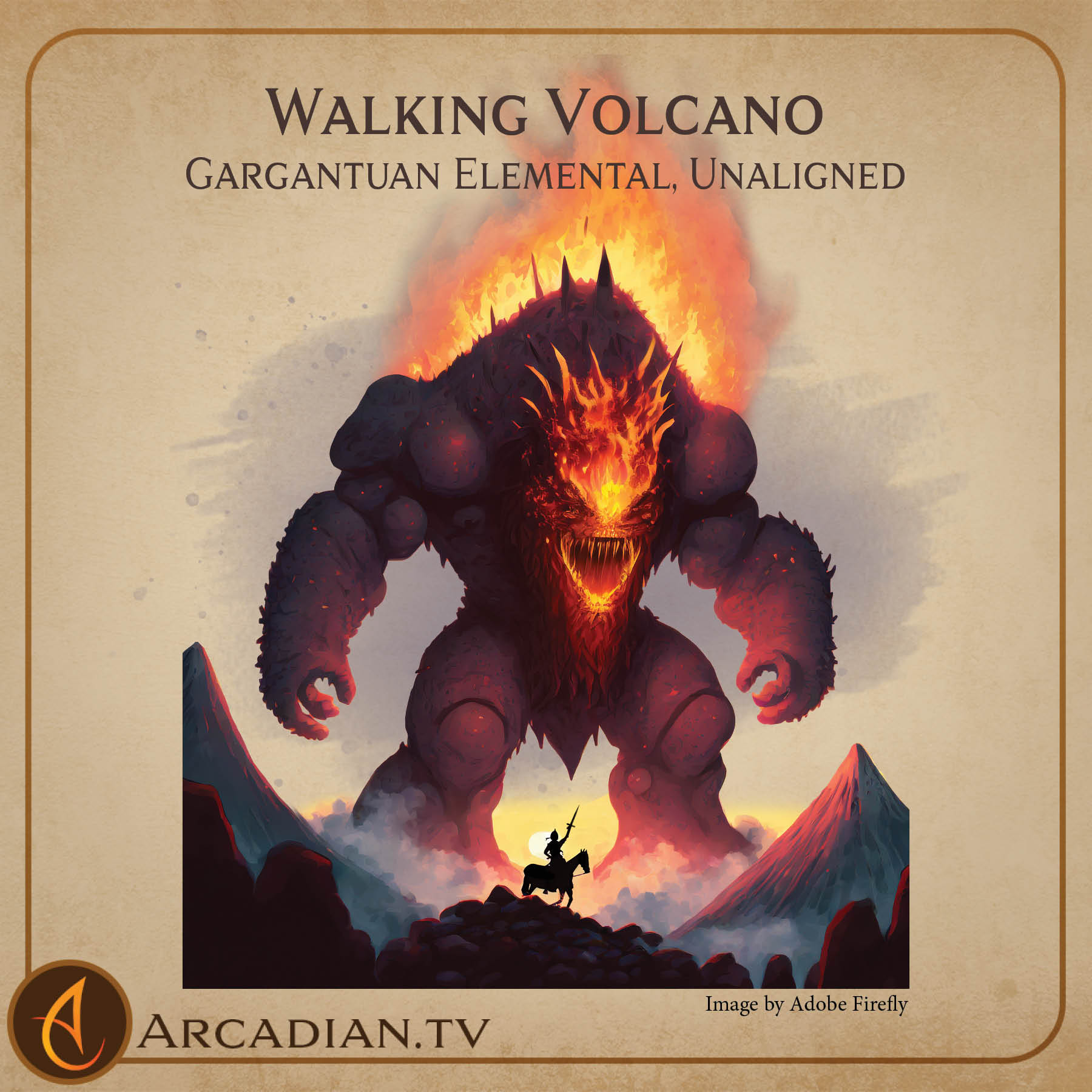 Walking Volcano – new DnD elemental monster - Arcadian Media