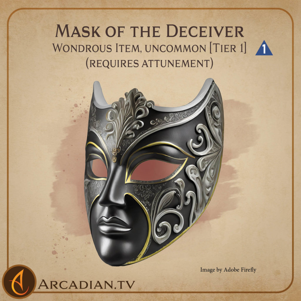 Mask of the Deceiver magic item card 1