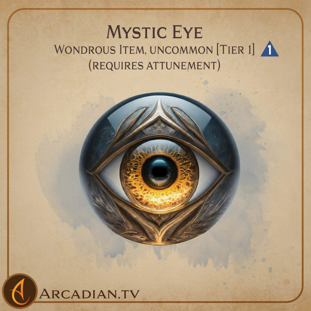 Mystic Eye magic item card 1