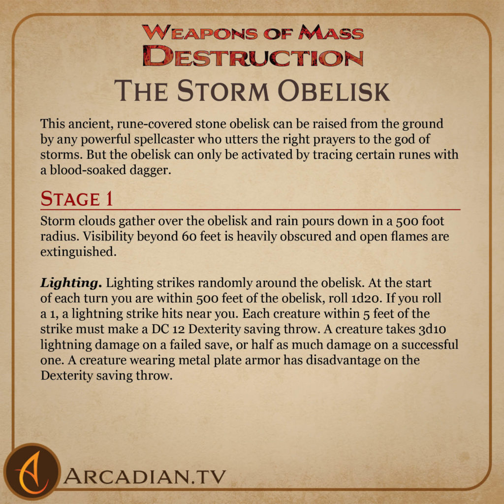 The Storm Obelisk weapon of mass destruction card 2