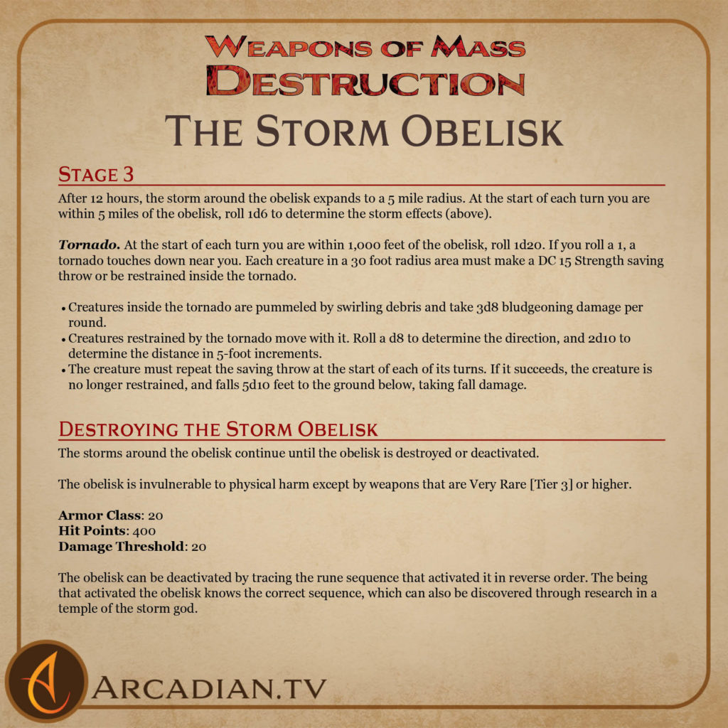 The Storm Obelisk weapon of mass destruction card 4