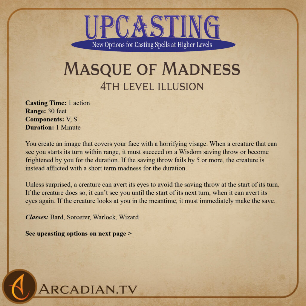 Masque of Madness spell card 2