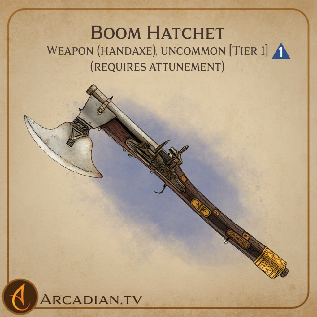 Boom Hatchet magic item card 1