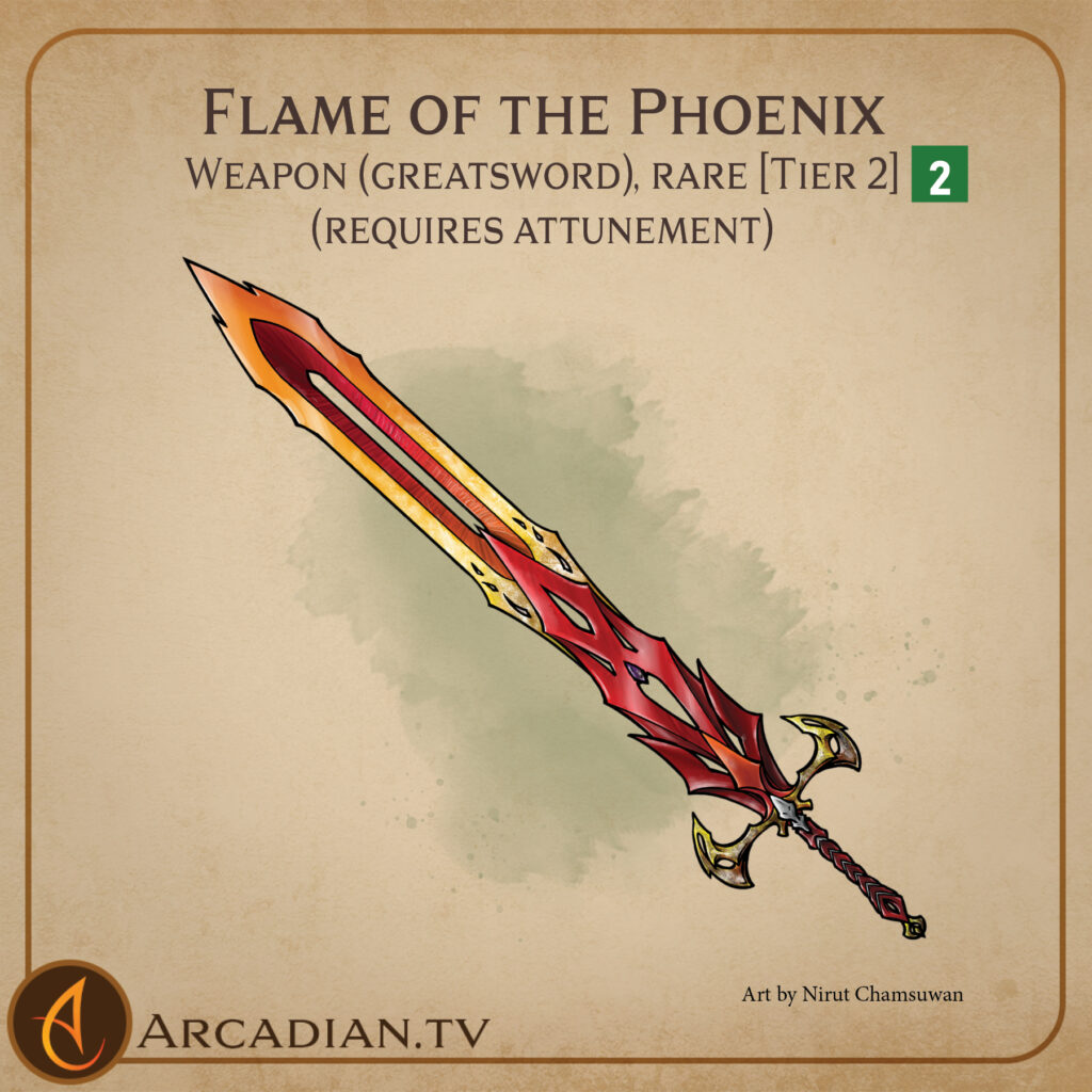 Flame of the Phoenix magic item card 1