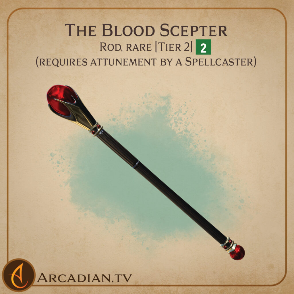 The Blood Scepter magic item card 1