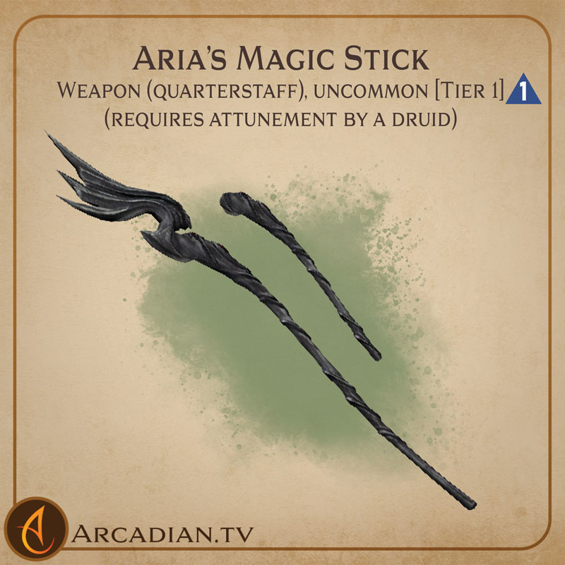 Aria’s Magic Stick magic item card 1