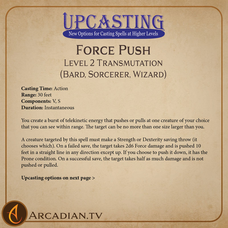 Force Push spell card 1