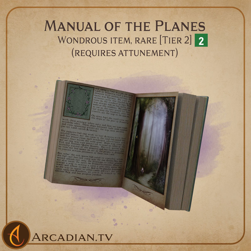 Manual of the Planes magic item card 1