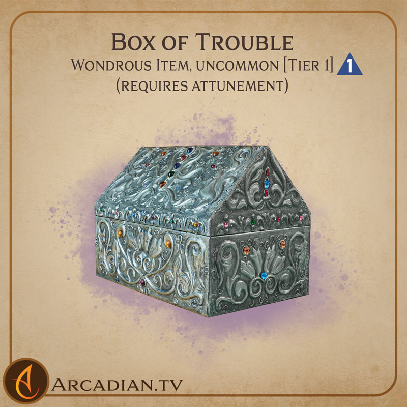 Box of Trouble magic item card 1