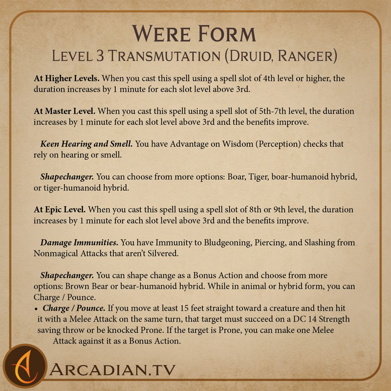 Were Form spell card 3